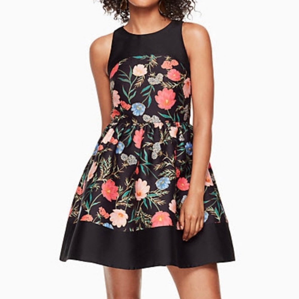 KATE SPADE *worn ONCE* Blossom Mikado Floral A Line Mini Dress